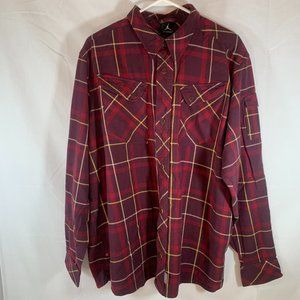 Air Jordan Plaid Flannel Button Up Shirt Men's Size XXL Long Sleeve 100% Cotton